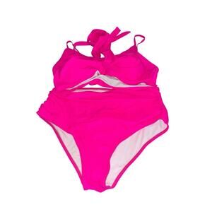 ❤️Hot Pink High-Waisted Bikini Set - Size L